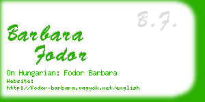 barbara fodor business card